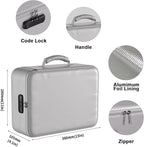 DocSafe 5200°F Document Organizer with Lock,Upgraded Heat Insulated Fireproof＆Waterproof Box 8 Layers File Organizer,Portable Home Travel Safe Storage for Important Documents, Files,Silver (Soft)