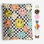 10x13 Poly Mailers – Smiles Checkerboard – Waterproof, Tear-Resistant Shipping Bags with Adhesive Seal – 50 Pack – Package Mint