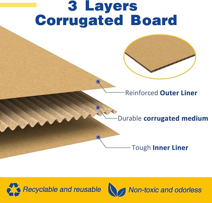 50 Pack 6x4x2 inches Small Shipping Boxes Brown Corrugated Cardboard Boxes for Packing, Mailing, Moving, Business