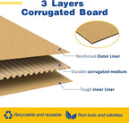 30 Pack 6x4x4 inches Small Shipping Boxes Brown Corrugated Cardboard Boxes for Packing, Mailing, Moving, Business