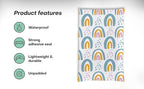 Package Mint Poly Mailers Cute Shipping Bags for Clothing, Plastic Mailing Bags for Small Business Self Seal, Non-Padded Waterproof Packaging Envelope, 6x9 Boho Rainbow, 200 Pack