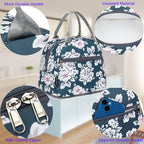 FlowFly Insulated Lunch Cooler Bag - Tote Bag Organizer for Women/Men, Plum