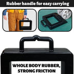 ROBLOCK Rubber Pallet Jack Chock Heavy Duty Wheel Chock, Pallet Jack Stopper for Truck 14.2" Length x 11.2" Width x 2" Height (1 Pack, Black)