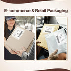 9.5x12 Shipping Label Sleeves 100 Pack Strong Adhesive Back for Secure Package Labelling, Protects Documents with Packing Slip Pouches Packing Sleeves for Mailing and Packaging -WaterProof and Durable
