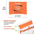 100g x 5 Packs Fonday Rechargeable Silica Gel Desiccant Packets Fast Reactivate Desiccant Bags Moisture Absorbers for Storage Bins, Suitcase, Safe, 3D Filaments, Electronics
