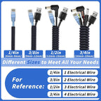 250FT Split Wire Loom Tubing, 3/8 Inch Wire Protector Tubing, Automotive Wire Flexible Conduit Cord Covers with 20 Cable Ties for Automotive Marine RV Agriculture Electrical Cable Protection