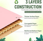 10 Pack 12"x9"x4" inch Shipping Boxes Pink Corrugated Cardboard Box for Small Business, Mailer, Shipping, and Packing