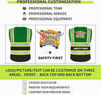 BeautyWill Custom Logo Safety Vest Class2 High Visibility Reflective Vest Breathable Construction Vest