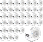 36 Pcs Transparent Tape with Dispenser, 0.7 in x 1000 in Clear Tapes and Refillable Dispensers, Office Tape Rolls with Dispenser Bulk for Craft Jobs, Gift Wrapping, Repairing, Home and School