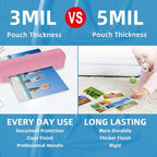 Uinkit 300Pack Thermal Laminating Pouches Card Size 4.3x6.3Inches 5Mil Thickness Laminating Sheets for Extra Protection Sealed 4x6 inches Photo Clear Glossy,Lamination Sheets Paper for Laminator