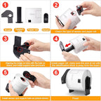 Label KINGDOM Replace DK-1202 White Paper Shipping & Postage Label, 2.4" x 3.9" (62mm x 100mm), 300 Labels Per Roll for Brother QL-800 Label Printer (8 Rolls+ 1 Frame)