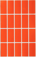 Royal Green Orange Rectangular Colored Labels 1.57inch x 0.75 inch - Rectangle Color Code Stickers (40mm x 19)- 100 Pack