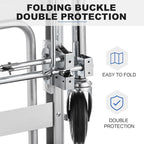 3in1 Aluminum Hand Truck,Convertible Hand Truck Dolly Large Size 1000 lb Capacity, Utility Cart Converts from Hand Truck to Platform Cart with 10" Hi Tech Rubber Wheels