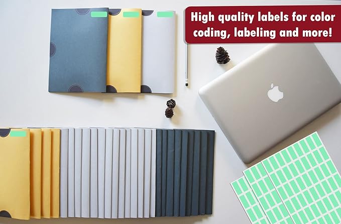 Royal Green Rectangular Silver foil Label Stickers Craft Adhesive Rectangles 40mm x 19mm (1.57 inch x 0.75) Great for Envelope Seals - 300 Pack