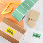 Misofuki 2.25" x 1.25" White Direct Thermal Barcode Labels 1000 Pcs for Zebra ZD410 ZD411 LP2824, 2-1/4x1-1/4 1 Roll Waterproof Strong Adhesive Perforated Return Address Labels Used with Rollo MUNBYN