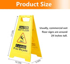 10 Pack Caution Wet Floor Sign, 24" Height, Bright Yellow, Double-Sided A-Frame Safety Caution Sign Commercial, Bilingual Caution Message