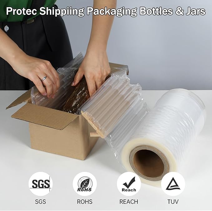 Inflatable Bubble Wrap, 13.77inch*164ft Air Pillows For Shipping Air Bubble Wrap Bubble Cushioning Wrap for Packaging Moving(13.77inch*164ft)