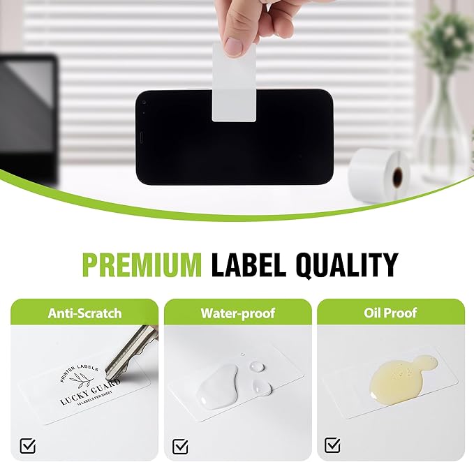 2.25"x 1.25" Direct Thermal Labels-Perforated Barcodes, Shipping Label Paper, Compatible with Zebra & Rollo Printers（10 Rolls，1000 Labels/Roll）