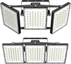 2025 Elite New Upgraded LED Flood Light Outdoor 450W 2 Pack 67500lm Stadium Flood Lights, 5000K D IP66 Waterproof Adjustable Floodlight for Street, Parking Lot
