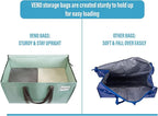 VENO 8 Pack Moving Bags and Large Christmas Storage Bins with lids. Alternative to Moving Boxes, Packing Supplies for College. Extra Large Heavy Duty Totes for Packaging (Shiny Light Green, 8 Pack)