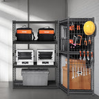 VEVOR Storage Shelves, 2400 lbs, 4 Tier Heavy Duty Garage Shelving, 20" D x 40" W x 60" H Adjustable Metal Shelves for Industrial Shelving Unit Utility Shelf, for Kitchen, Warehouse, Basement, Black