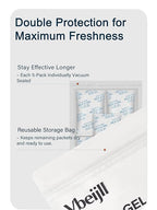20 Gram (20 Pack) Color-Indicating Silica Gel Packets, Each 5 Pack Individually Sealed, Food Grade Desiccant - Rechargeable Moisture Absorbers for Food Storage, Electronics, 3D Filament & Safes