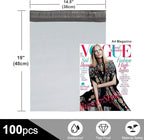 OausTect 14.5" x 19" Large White Poly Mailers,100 Pcs Shipping Envolopes with Strong Self-sealing Adhesive Waterproof and Tear-Proof