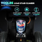 Electric Stair Climbing Dolly, 1250W Electric Stair Climbing Hand Truck, 900lbs Max Load Capacity, 3 Mode Folding Stair Climber Hand Trucks with Telescopic Handle for Moving Furniture (Black)
