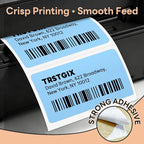 2.25" x 1.25" Direct Thermal Labels, Strong Adhesive Stickers Compatible with Zebra, Rollo, Munbyn & Most Desktop Thermal Printers (6 Rolls / 6000 Labels, Light Blue), TRSTGIX