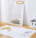 JIARI 2 Pack Clear Acrylic Office Clipboard A4 Letter Size 8.6" x 12.2" (Rose Gold)