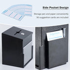 xydled Suggestion Box with Key Lock Acrylic Sign Holder, Metal Donation Ballot Drop Box with Slot Tip Jar for Office, Fundraising, Church, School,8.9''x7.1''x6.3'', Black