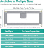 Bed Rails for Toddlers, Toddler Bed Rails, Bed Rail for Baby - Adjustable Height Bed Guard with Child Safety Lock,Universal Fit for King/Full/Twin Beds (Grey, 1 Side 70.8Inch)