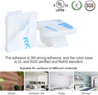 XHF 5/8” Adhesive Cord Clips White 60pcs, Outdoor Christmas Light Clips, Cable Management Staples for Under Desk, Car, Wall, TV, PC, Ethernet