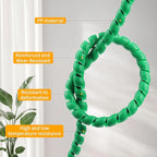 Spiral Cable Wrap, 16.4ft, 33ft Wire Protection Sleeve Cover Cable Organizer Pipe Flexible Spiral Wrap Winding Tube Prevent Cat from Chewing Cables (Green, 8mm (5/16")-16.4ft)