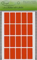 Royal Green Rectangle Color-Coding Labels 1.57 inch x 0.75 inch Orange (40mm x 19mm) - 2000 Pack