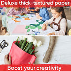 USA Made 24" x 1200" (100 ft) Christmas Red Kraft Paper Roll, 45 lbs Thickness, Colored Kraft Paper for School, Bulletin Board - Odorless, Safe, and Hypoallergenic