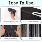 3 Pack 3.3x8.2 Feet Black Foil Fringe Backdrop Curtains, Tinsel Streamers Birthday Party Decorations, Fringe Backdrop for Graduation, New Years, Halloween, Disco Party