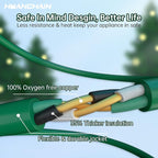 HUANCHAIN Indoor Outdoor Green Extension Cord 75 ft Waterproof, 16/3 Gauge Flexible Cold-Resistant Appliance Extension Cord Outside, 10A 1250W 16AWG SJTW, 3 Prong Electric Cable, ETL