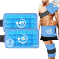 REVIX Large Gel Ice Packs Reusable, 45-Minutes of Long Lasting Cold Packs with Ice Grid Gel Design, Lower Back, Shoulder, Knee Ice Wrap, Cold Therapy for Soothing Waist & Leg Fatigue, 16 × 9", 2 Packs