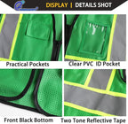 Reflective Mesh Safety Vest for Men Women with 5 Pockets and Zipper Front High Visibility Mesh Vest Hi Vis Construction Work Vest,Meets ANSI/ISEA Standards(EK175-Green-M)