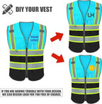 BeautyWill Custom Logo Safety Vest Class2 High Visibility Reflective Vest Breathable Construction Vest