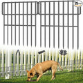 25 Panels Garden Fencing Animal Barrier, 17in (H) X 27ft (L) No Dig Dog Fence, 1.25 in Gap Fence Border for Dogs Rabbits, Rustproof Metal Decorative Fences Blocker for Outdoor, Yard, Patio