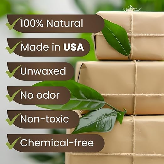 18" x 1200" (100 ft) Natural Kraft Paper Roll – USA Made Non-Toxic, Odorless, 100% Recyclable Brown Wrapping Paper for Shipping, Packaging, Crafting & Gift Wrapping