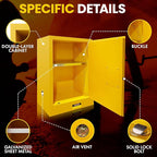 Flammable Storage Cabinet 34"x34"x65", 90 Gallon Chemical Safety Cabinet with Adjustable Shelf, Thickened Galvanized Steel Fireproof Cabinet for Flammable Liquids, Free Returns(35"x26"x21")