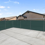 Patio 6' x 82' Outdoor Privacy Screen Freestanding Temporary Fence Panels Net Cover with Metal Poles for Outside Backyard Pool Garden Air Conditioner Fencing, Green
