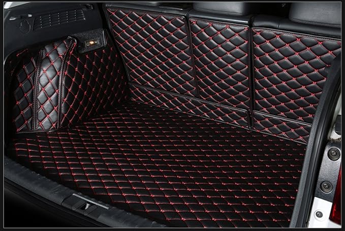Trunk Pet Dog Cover Cargo Liner for Mercedes G Class W463 G350 G500 G55 G63 2007-2018 Full Coverage Trunk Mat Rear Cargo Mat Boot Liner Black w/Red Stitching