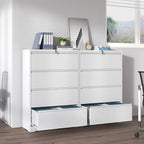 4 Drawer Lateral File Cabinets,White Metal Lateral Filing Cabinet for Home Office,Wide Steel Storage Cabinet Commercial Drawer for Legal/Letter/A4 Size Files