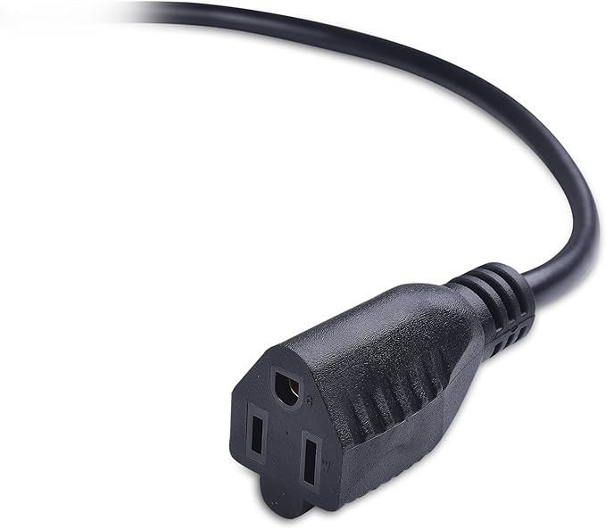 Cable Matters 2-Pack Low Profile Flat Plug Extension Cord (Power Extension Cable) 6 Feet (NEMA 5-15P to NEMA 5-15R)