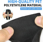 Automotive Wire Loom Tubing, Split Braided Cord Protectors from Pets No Chew, Flexible Cable Sleeve Cable Management for TV/Computer/Electric Wires (Black, 1/2"-25ft)