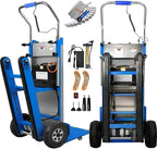 Electric Stair Climbing Hand Trucks Dolly Cart, 900lb Capacity Heavy Duty Stair Climber with Ropes, Carry Heavy Objects Up and Down Stairs Effortless for Furniture Logistics Warehouse, 1250W Motor